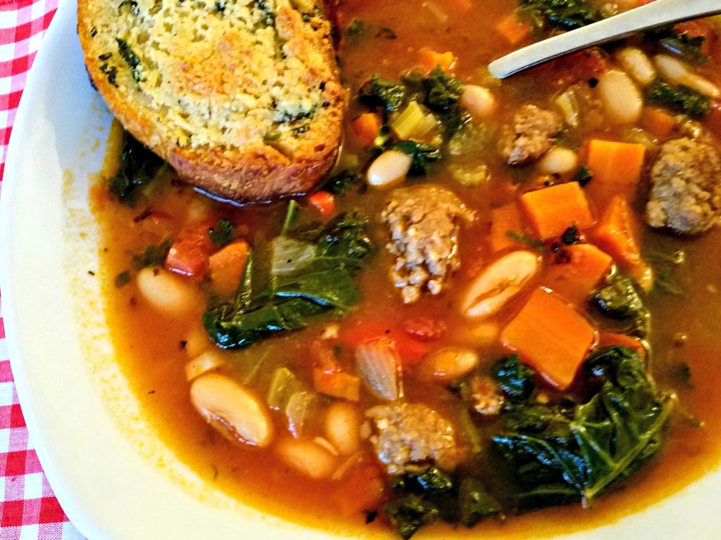 Italian Sausage Kale Winter Soup | Meemaw Eats