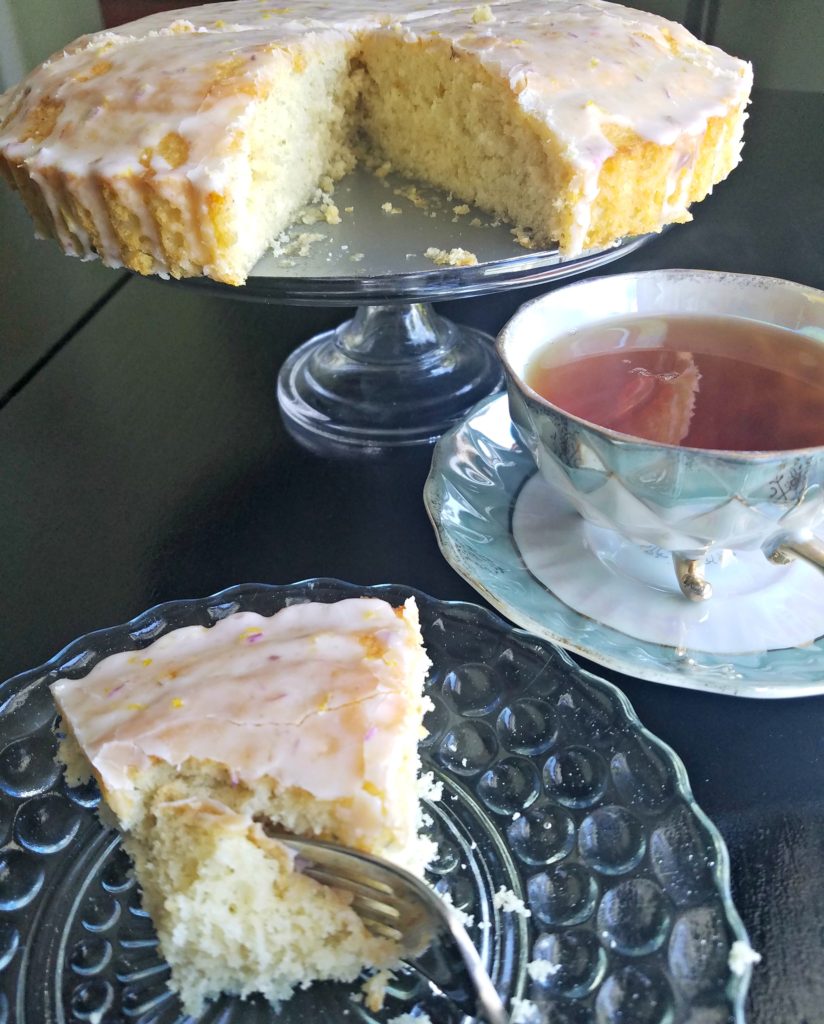 Lavender Lightning Cake With Lavender Lemon Glaze | Meemaw Eats