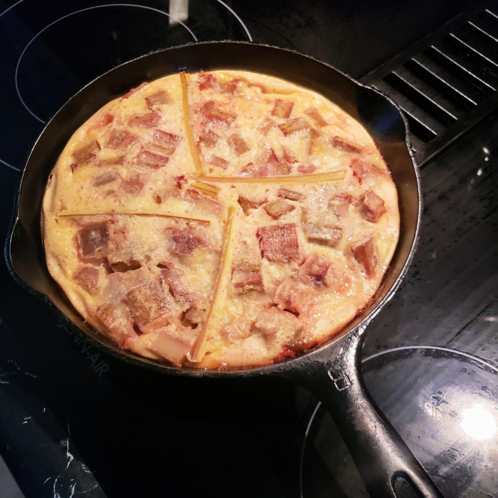 My Rhubarb Clafoutis...fresh from the oven!